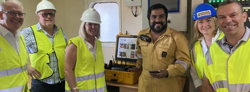 Parliamentarians visit Port Botany to meet crew who use Seafarer Connect